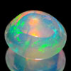 Unheated 0.39 Ct Oval Cab Natural Gem Multi Color Opal
