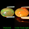 0.74 Ct. Oval Cabochon Natural Semi - Transparent Multi Color Opal Unheated
