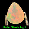 Unheated 0.57 Ct. Natural Opal Multi Color Pear Shape