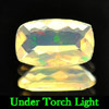 0.55 Ct. Beautiful Natural Opal Multi Color Cushion Shape Unheated