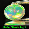 0.85 Ct. Natural Multi - Color Play Of Colour Opal Gemstone Oval Cab Unheated