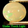 1.05 Ct. Oval Cab Natural Multi - Color Play Of Colour Opal