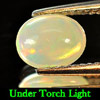 0.85 Ct. Oval Cabochon Natural Multi-Color Play Of Colour Opal Sudan Unheated