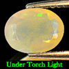 0.61 Ct. Oval Cut Natural Multi-Color Play Of Colour Opal Unheated