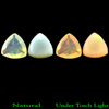 0.71 Ct. Pair Natural Gem Rainbow Color Play Of Colour Opal Trilliant Shape