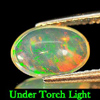 0.98 Ct. Natural Multi - Color Play Of Colour Opal Oval Cabochon Unheated