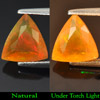 Orange Rainbow Play Of Colour Fire Opal 1.81 Ct. Trilliant 9.6 x 9.3 Mm. Natural