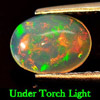 0.58 Ct. Oval Cabochon Natural Gemstone Multi Color Opal Unheated 0.58 Ct. Oval Cabochon Natural Gemstone Multi Color Opal Unheated