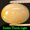 Natural 0.98 Ct. 7.9 x 5.9mm. Oval Cabochon Multi-Color Play Of Colour Opal