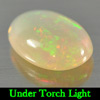 Opal Multi-Color 2.24 Ct. Oval Cabochon 12 x 8.5 Mm. Natural Gemstone Unheated