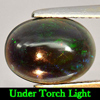 Natural Play Of Color Rainbow Fire Red Black Opal Gemstones 1.52 Ct. Oval Cabochon Shape 10.8 x 8 Mm Natural Play Of Color Rainbow Fire Red Black Opal Gemstones 1.52 Ct. Oval Cabochon Shape 10.8 x 8 Mm