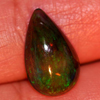 Play Of Color Rainbow Fire Red Black Opal 2.81 Ct. Pear Cabochon Natural Gem