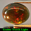 Natural Gem Oval Cabochon 1.15 Ct. Play Of Color Rainbow Fire Red Black Opal Natural Gem Oval Cabochon 1.15 Ct. Play Of Color Rainbow Fire Red Black Opal