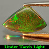 Natural Gem Trilliant Cabochon0.65 Ct. Play Of Color Rainbow Fire Red Black Opal Natural Gem Trilliant Cabochon0.65 Ct. Play Of Color Rainbow Fire Red Black Opal