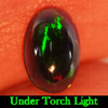 Fire Red Black Opal 0.73 Ct. Oval Cabochon Shape 8.9 x 6 Mm. Natural Gemstone Fire Red Black Opal 0.73 Ct. Oval Cabochon Shape 8.9 x 6 Mm. Natural Gemstone