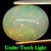 Opal Multi-Color 3.02 Ct. Oval Cabochon 12.3 x 10.3 Mm. Natural Gem Unheated