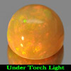 1.43 Ct. Nice Natural Gem Multi Color Play Of Colour Opal Round Cabochon