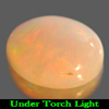 1.57 Ct. Oval Cab Natural Gem Multi Color Play Of Colour Opal Unheated