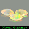 1.99 Ct. 3 Pcs. Marquise Shape Natural Gemstone Multi Color Play Of Colour Opal