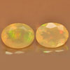 Opal Multi-Color 1.57 Ct. 2 Pcs. Oval 8.1 x 6.2 Mm. Natural Gemstones Unheated Opal Multi-Color 1.57 Ct. 2 Pcs. Oval 8.1 x 6.2 Mm. Natural Gemstones Unheated