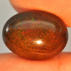 Play Of Color Rainbow Fire Red Black Opal 4.04 Ct. Oval Cabochon Natural Gem
