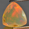 0.85 Ct. Trilliant Natural Gem Multi Color Play Of Colour Opal Sz 8 x 8 Mm.