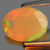 0.65 Ct. Oval Natural Gem Multi Color Play Of Colour Opal Unheated