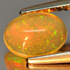0.76 Ct. Oval Cabochon Natural Gem Multi Color Play Of Colour Opal Sz 8 x 6 Mm.