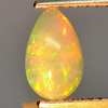 Delightful Gem 0.61 Ct. Pear Cab Natural Multi Color Play Of Colour Opal