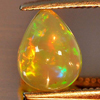 Nice Natural Gem 0.73 Ct. Pear Cabochon Multi Color Play Of Colour Opal