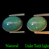 0.98 Ct. Blazing Unheated Oval Cab Multi Color Natural Opal Gem Ethiopia