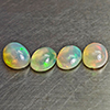 Natural Multi-Color Play Of Colour Opal 2.79 Ct. 4 Pcs Oval Cab  8.2 x 6.3 Mm