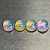 Natural Multi-Color Play Of Colour Opal 3.35 Ct. 4 Pcs Oval Cab  8.2 x 6.1 Mm