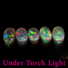 Natural Multi Color Opal 1.43 Ct. 5 Pcs Oval Cabochon Shape Gemstones
