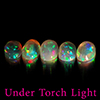 Natural Multi Color Opal 1.60 Ct. 5 Pcs Oval Cabochon Shape 6 x 4.1Mm Gemstones