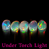 Natural Multi Color Opal 1.58 Ct. 5 Pcs Oval Cabochon Shape 6 x 4.2 Mm Gems