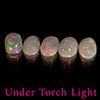 Natural Multi Color Opal 1.60 Ct. 5 Pcs Oval Cabochon Shape 6 x 4.1 Mm Gems
