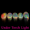 Natural Multi Color Opal 1.53 Ct. 5 Pcs Oval Cabochon Shape Gemstones