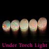 Natural Multi Color Opal 1.45 Ct. 5 Pcs Oval Cabochon Shape 6 x 4.1 Mm Gemstones