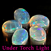 Natural Multi Color Opal 1.65 Ct. 5 Pcs Oval Cabochon Shape 6 x 4.2 Mm Gemstones