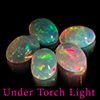 Natural Multi Color Opal 1.65 Ct. 5 Pcs Oval Cabochon Shape 6.1 x 4.2 Mm Gems