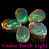 Natural Multi Color Opal 1.41 Ct. 5 Pcs Oval Cabochon Shape 6.1 x 4.3 Mm Gems