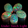 Natural Multi Color Opal 1.80 Ct. 5 Pcs Oval Cabochon Shape 6 x 4.2 Mm Gems