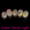 Natural Multi Color Opal 1.34 Ct. 5 Pcs Oval Cabochon Shape 6.1 x 4.2 Mm Gems