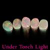 Natural Multi Color Opal 1.29 Ct. 5 Pcs Oval Cabochon Shape 6 x 4.1 Mm Gems