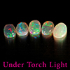 Natural Multi Color Opal 1.41 Ct. 5 Pcs Oval Cabochon Shape 6.1 x 4.1 Mm Gems