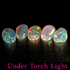 Natural Multi Color Opal 1.48 Ct. 5 Pcs Oval Cabochon Shape 6.1 x 4.2 Mm Gems
