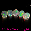 Natural Multi Color Opal 1.42 Ct. 5 Pcs Oval Cabochon Shape 6.1 x 4.2 Mm Gems