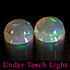 Natural Multi Color Opal 1.93 Ct. 2 Pcs Round Cabochon Shape 7.2 Mm Gemstones Natural Multi Color Opal 1.93 Ct. 2 Pcs Round Cabochon Shape 7.2 Mm Gemstones