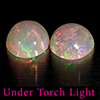 Natural Multi Color Opal 1.66 Ct. 2 Pcs Round Cabochon Shape 7 Mm Gemstones Natural Multi Color Opal 1.66 Ct. 2 Pcs Round Cabochon Shape 7 Mm Gemstones